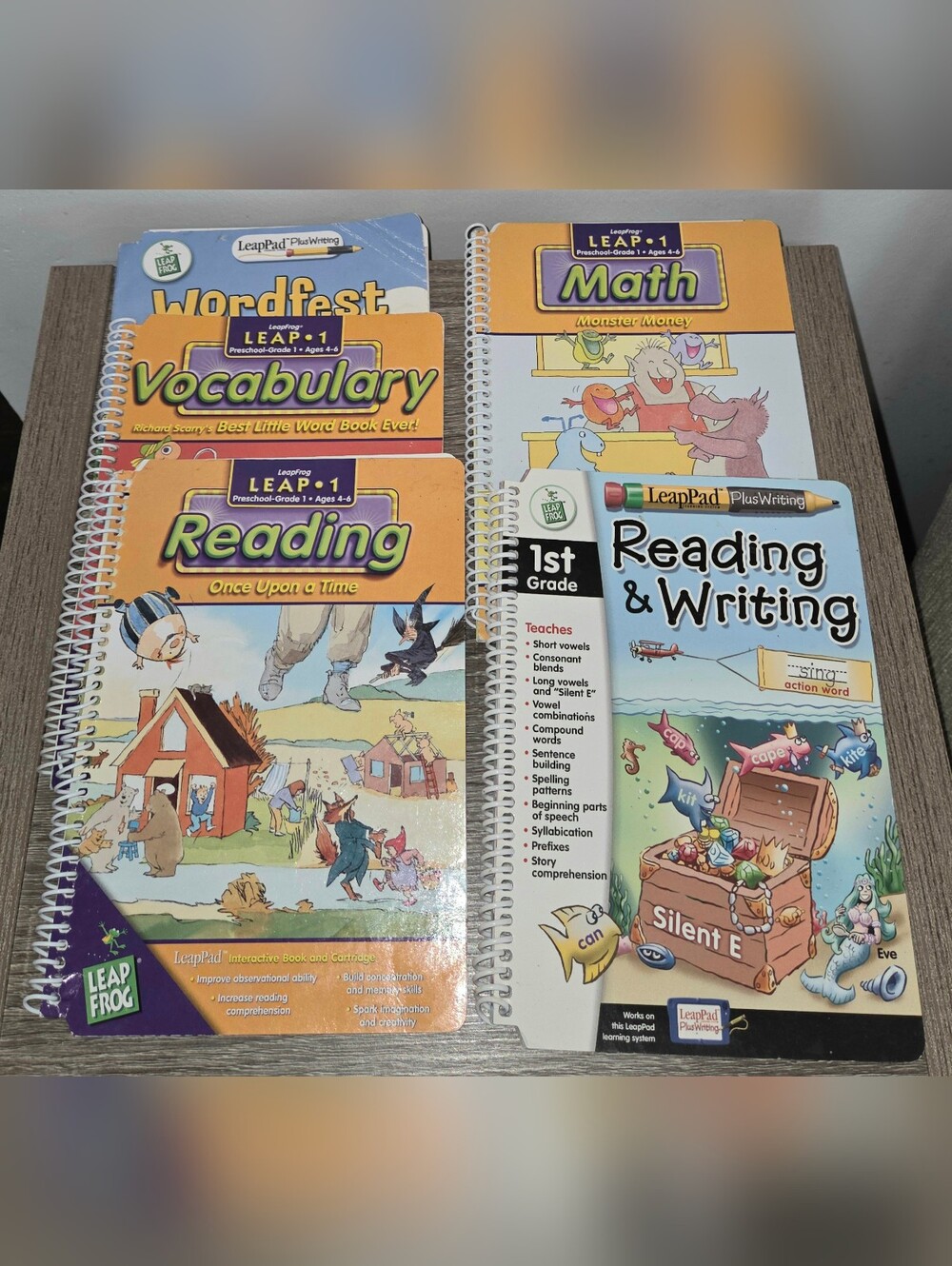 Lot of 5 Leap Frog LeapPad Books 1st Grade SEE DESCRIPTION and PICTURES
